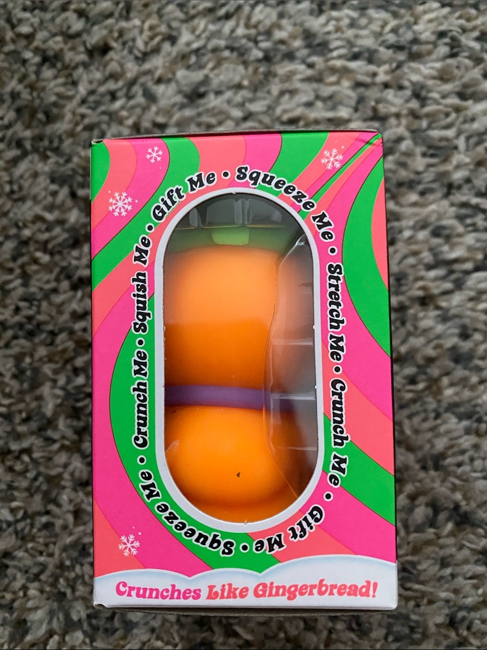 Nee Doh Ginger Glowman - Orange Glow-in-the-Dark Squishy - Picture 6 of 6